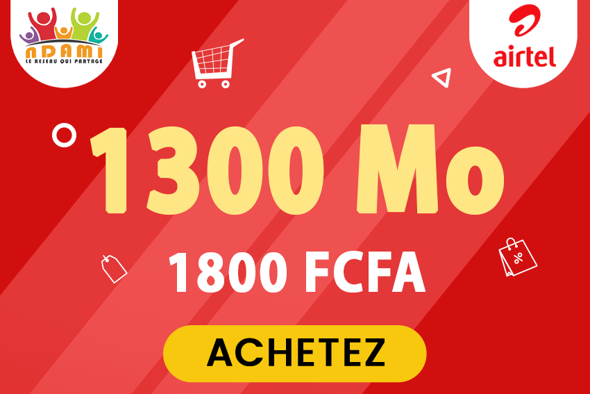 Forfait Airtel 1800 XAF